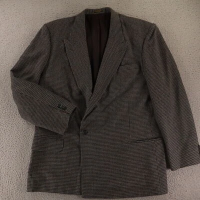 Chaqueta de Colección L LT Gris Pata de Gallo Cuadros 100% Lana Blazer Abrigo Deportivo 44L Foto 1 de 4