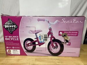 Huffy 10-inch Sea Star Girls' Balance Bike for Kids - Pink