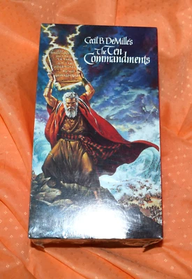 The Ten Commandments (1956) (1990 VHS Cassette Tape) Charlton Heston (SEALED) Foto 1 de 3