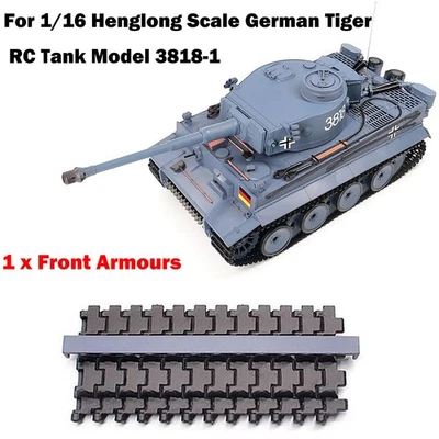 PC Front Armours For Henglong German Tiger 1/16 Scale RC Tank Model 3818-1 Parts - Image 1 of 3