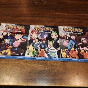 Pokemon Black and White Vol 2-4 English Manga Graphic Novel Comic Book Lot of 3 - Bild 1 von 5