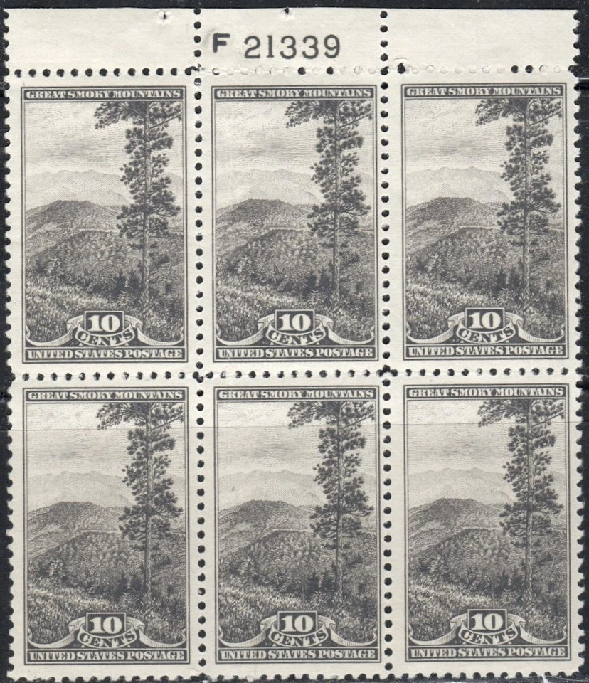 US Scott #749, Plate block of 6, MNH - Image 1 of 1