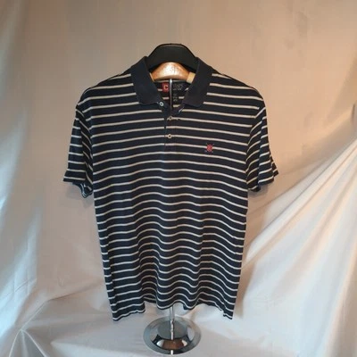 Mens Medium Polo Shirt Blue & White Chaps:Ralp Lauren - Image 1 of 4