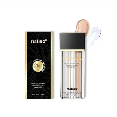 Maliao 2-IN-1 HD 24K Gold Primer & HD Matte Velvet Foundation - Ultimate Radianc - Image 1 of 4