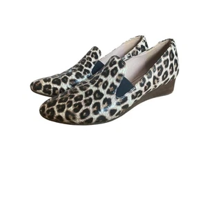 Taryn Rose slip on shoes women's size 10 Claudia leopard wedge  - Picture 1 of 5