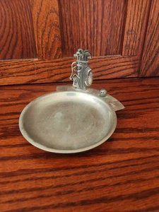 Vintage Zinn Silber Golf und Golfball Schmuck Schale Aschenbecher Münze Schlüssel Tablett - Bild 1 von 4