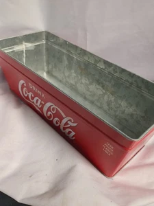 Coca Cola leak proof plastic lined metal  planter - Picture 1 of 7