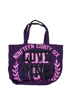Classic Victoria's Secret Pink Tote Bag In Purple Color Y2K Inspo Throwback - Image 1 of 3