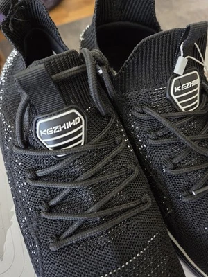 Kezhike Steel Toe Women's Shoes Size 10.5 Black Lace Up Slip Resistant New - Image 1 of 4