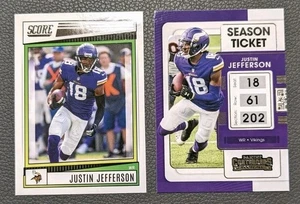 2021 Panini Justin Jefferson Minnesota Vikings Contenders #63 & 2021 Score #103⚡ - Bild 1 von 2