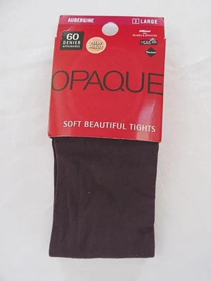 Vintage 1990s Tights St Michael Ladies Unworn Large 60 Denier Opaque Aubergine - Image 1 of 4