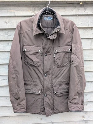 Chaqueta de Campo Polo Ralph Lauren Utility Para Hombre Mediana Marrón Bolsillos Acolchada Foto 1 de 4