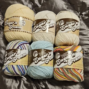 Sugar & Cream Garn Konvolut Sahne Ecru Weich Ecru Rotkehlchen Ei & Bunt - Bild 1 von 9