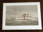 FREDERIC S. COZZENS CHROMOLITHOGRAPH SHIPS: BENNINGTON KATAHDIN IOWA