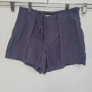 Pantalones Cortos BILLABONG Gris Talla M Lino Mezcla Algodón Corbata Frontal Cintura Calada - Imagen 1 de 9