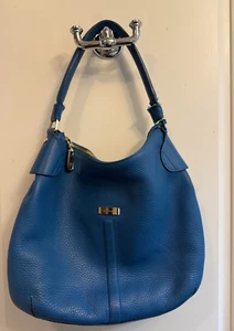 Butter Soft Hobo Authentic Cole Haan Pleated Leather Handbag / Thick Strap READ - Picture 1 of 3