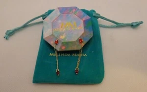 Melinda Maria💗Gold Drop Chain con 4 pendientes de Ruby Look Stones💗 - Imagen 1 de 11
