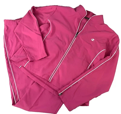 Champion Elite Rosa Traje de Sudadera XL Chaqueta Pantalones Medianos Fitness Ropa Activa Foto 1 de 4