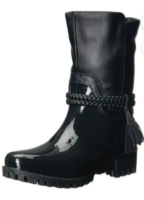 SPRING STEP Glover Size EU 36/US 6 Black Harness Comfort Waterproof Rain Boots - Image 1 of 4
