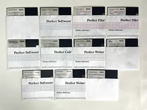 Vintage Software 5.25” Diskettes Perfect Software Microsoft - Picture 1 of 13
