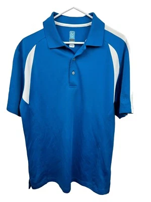 Camisa Polo PGA Tour Para Hombres Mediana M Azul Blanco Airflux Informal Golfista* Foto 1 de 4