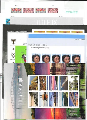 First 9 IMPERFORATE (NO DIE-CUT) 2022 Issues as FULL PANES, MNH-5661c---5698k - Image 1 of 4