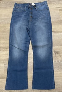 J Crew Women’s Medium Wash High Rise Crop Flare Jeans Sz 30 NWT - Picture 1 of 9