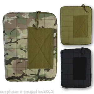 PADDED IPAD CASE COVER 28 x 22 BTP ARMY CAMO BLACK COYOTE ZIP TABLET PROTECTOR - Foto 1 di 6