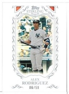 2009 Topps Sterling Alex Rodriguez Framed White Base #'ed 06/50