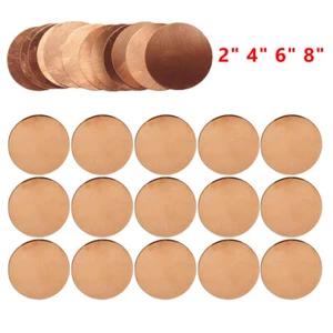2"" 4"" 6"" 8"" Runde Reines Kupfer Scheibe Blatt Zyklus Leere Scheiben Dicke 0,8-3,0 mm - Bild 1 von 7