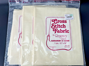 Cross Stitch Fabric Hardanger Three 12x 18 22 Count Cream Color Cotton Regency