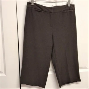 Bay Studio Chocolate Brown Mid Rise Stretch 2 Pocket Capri’s Size 6 - Picture 1 of 7
