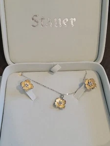 Stauer Silver necklace and earrings In Original Box - Picture 1 of 9