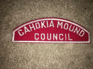 Boy Scout Cahokia Mound Illinois BSA Red White RWS Council Strip PRE CSP Patch - Picture 1 of 1