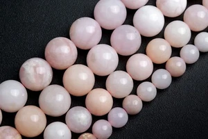 Autentiche perle opale rosa chiaro naturale grado AAA rotonde perline sfuse 6/7/8/9/10 mm - Foto 1 di 4