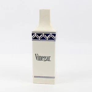 Unbranded Ceramic Oil Vinegar Bottle Blue White 8" Tall Germany - Bild 1 von 5
