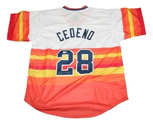 César Cedeño Autographed Houston Jersey TRISTAR - Picture 1 of 4