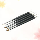  5 Pcs Stainless Steel Pens Detail Nail Art Brush Manicure Marker