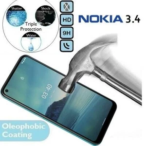 100% Genuine Tempered Glass Screen Protector (TA-1288/1285/1283) For Nokia 3.4 - Picture 1 of 2