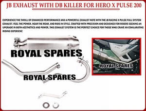"JB EXHAUST WITH DB KILLER" FIT FOR HERO X PULSE 200 - Picture 1 of 9
