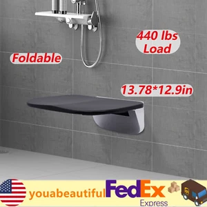 Asiento de ducha plegable de 14" montado en la pared banco moderno baño taburete de ducha 440 lb - Imagen 1 de 24