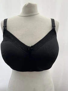 M&S Maternity Nursing Bra Size 38 DD Black Padded Non Wired Womens - Picture 1 of 12