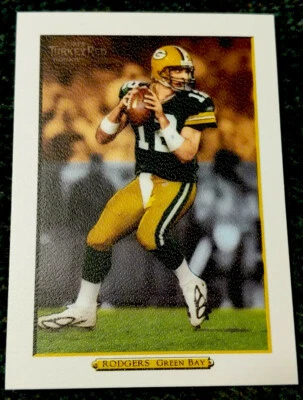 AARON RODGERS PACKERS 2005 TOPPS TURKEY RED ROOKIE - WHITE BORDER VERY RARE #221 - Image 1 of 2