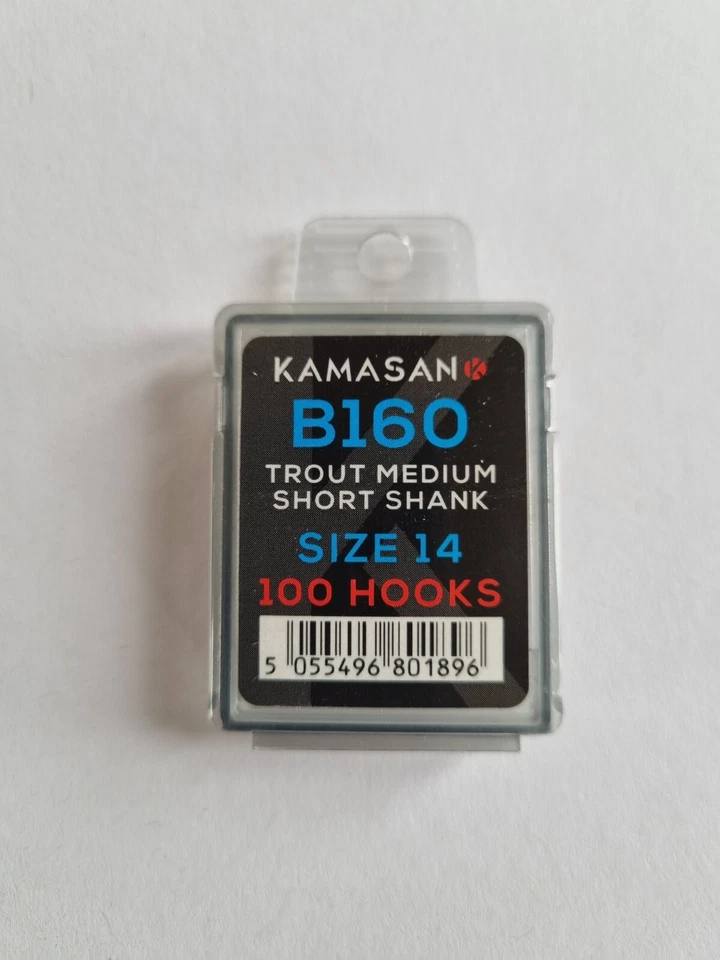 Kamasan B160 Trout Medium Short Shank Fly Tying Game Fishing Hooks All Sizes NEW - Image 1 of 1