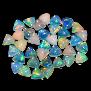 Natural Welo Fire Ethiopian Opal Trillion Cabochon Gemstone 5 Ct. Lot 7 mm EO-17 - Picture 1 of 3