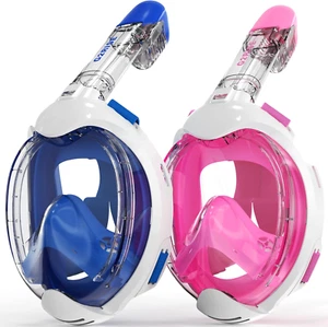 G2RISE Kids Snorkel Mask Full Face Snorkel Set, Snorkeling Gear for Kids with 18 - Picture 1 of 12