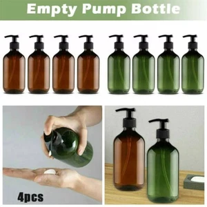 Hand Pump Bathroom Liquid Soap Normal Dispenser Shampoo Bottle 150-500ml - Picture 1 of 19