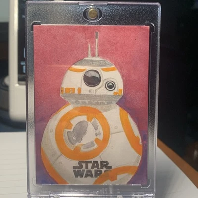 2017 Topps Star Wars: Os Últimos Jedi BB-8 esboço cartão de arte por Asia Ellington 1/1 - Imagem 1 de 4