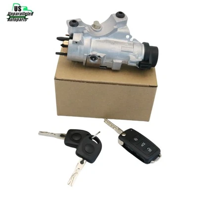 Ignition Lock Cylinder Assembly W/ Key Shells for Audi A4 A6 A8 /Quattro - Image 1 of 4