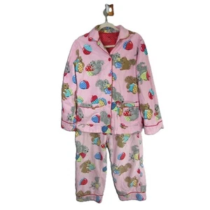 Nick and Nora Pajama Set Womens S Pink Nuts About You Squirrels Flannel - Picture 1 of 12